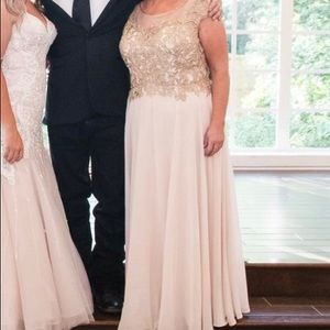 Blush mother of the bride dress
